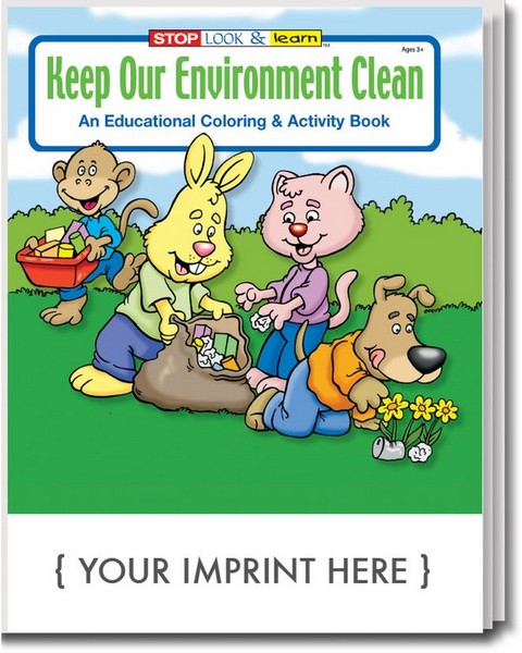 CS0300 Keep Out Environment Clean Coloring and Activity BOOK with Cust